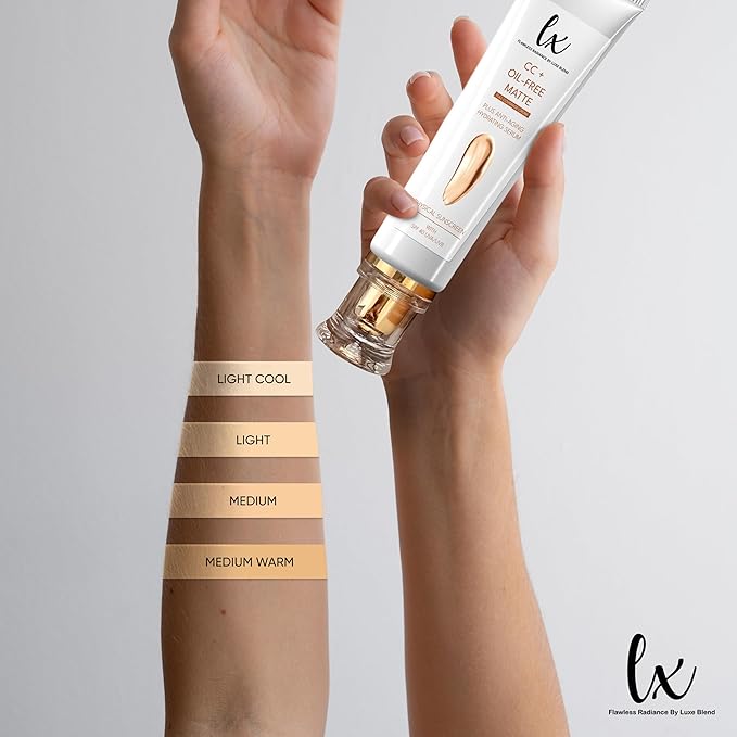 Lx Blend CC+ Cream Oil Free Matte Anti Aging Foundation SPF40 (Medium)