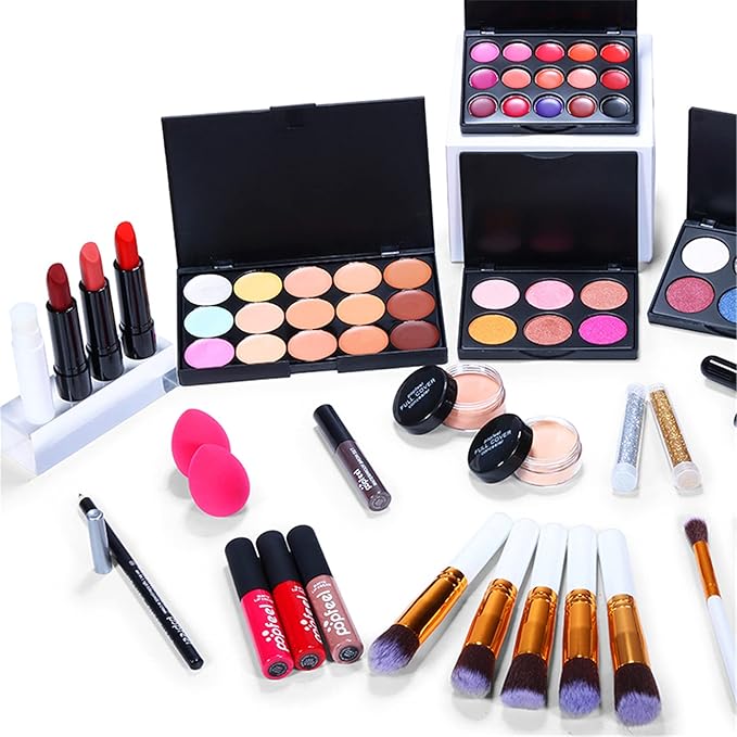 Multi-purpose Makeup Kit All-in-One Makeup Gift Set Colours Mix Eyeshadow Concealer Lip Gloss Pressed Powder and Powder Blusher Cosmetic Makeup Palette Set Kit #094