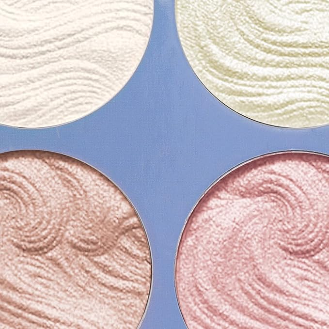 Boobeen Highlighter Makeup Highlighter Palette Powder Shimmer Highlighter Makeup Facial Illuminator Bronzer Palette Waterproof Long Lasting
