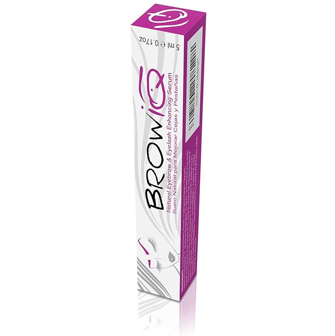 Eyebrow Growth Serum (5 ML) Support for Natural Thicker Looking Brows and Eyelashes With Octatein Complex, Biotin, Botanical Extract, Hyaluronic Acid, Tea Extract, Vitamin, Fragrance Free, BrowIQ