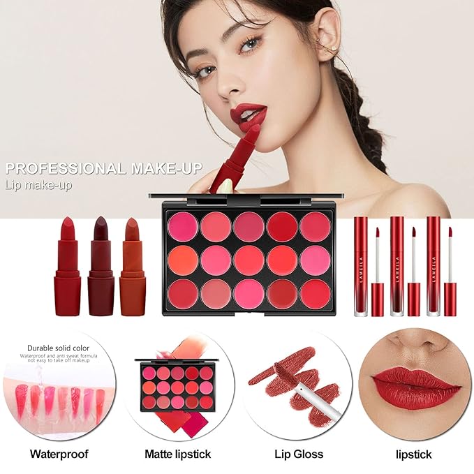 M All In One Full Makeup Kit for Women, Multipurpose Makeup Sets, Beginners and Professionals Alike, Easy to Carry(Pink)