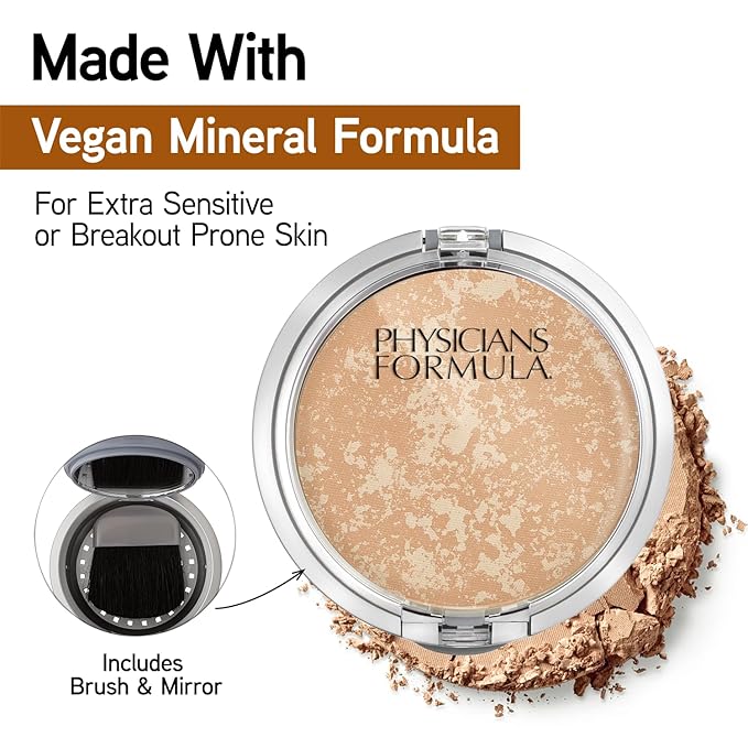 Physicians Formula Mineral Wear Talc-Free Mineral Face Powder Buff Beige | Dermatologist Tested, Clinicially Tested