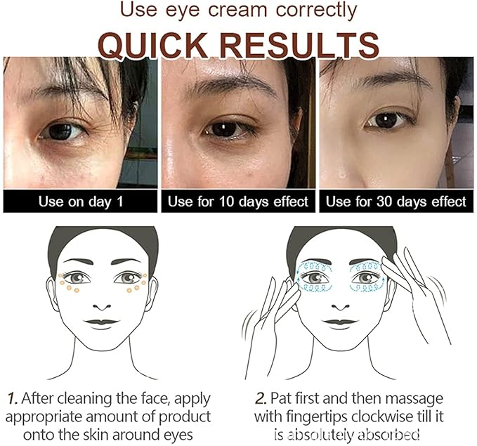 Magic Eye Cream, Instantly Remove Under Eye Bags Wrinkles Puffiness Dark Circles and Fine Lines, Anti Aging Eye Cream for Men Women