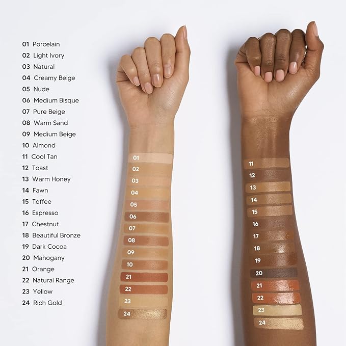 Ruby Kisses HD Concealer & Foundation Flawless Full Cover Brush Face Makeup (Yellow Corrector)