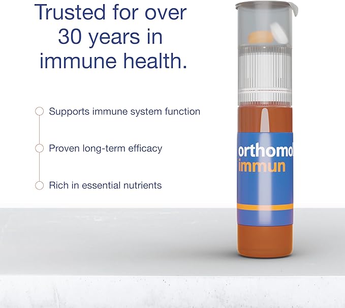 Orthomol Immun Vial, Immune Support Supplement,Capsule 30-Day Supply, Vitamins A, B, C, D, E, Zinc, Iodine