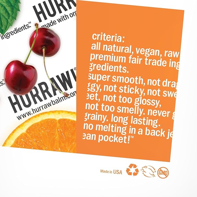 Hurraw! Licorice Lip Balm: Organic, Certified Vegan, Cruelty and Gluten Free. Non-GMO, 100% Natural Ingredients. Bee, Shea, Soy and Palm Free. Made in USA