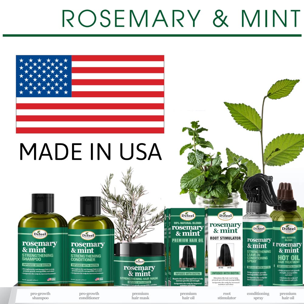 Difeel Rosemary and Mint Oil Root Stimulator with Biotin 2.5 oz. - Hair Growth Scalp Treatment
