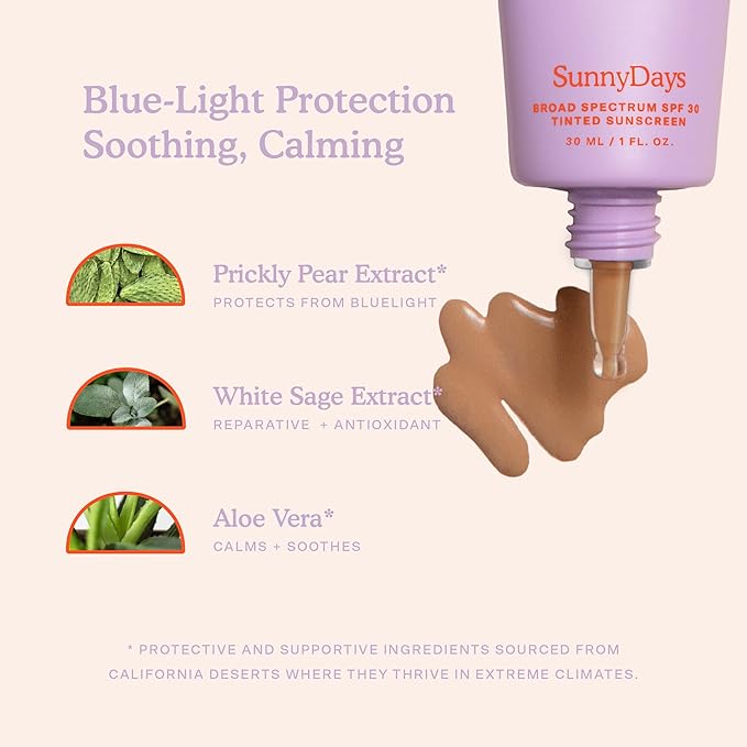 Tower 28 Beauty SunnyDays SPF 30 Tinted Mineral Sunscreen - For Sensitive Skin - 2-in-1 Facial Broad Spectrum UVA/UVB Protection + Foundation – Shade 45 SILVER LAKE, 1 Fl Oz