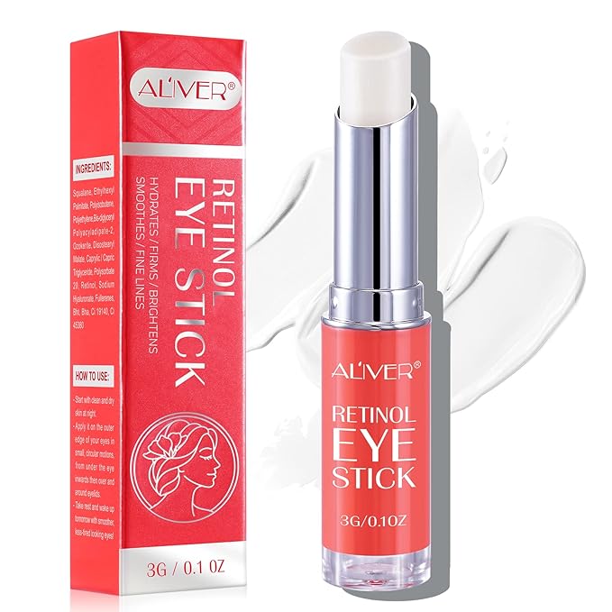 Retinol Eye Stick, Under Eye Cream Anti Aging Eye Brightener Stick, Retinol Brightening Eye Cream Retinol Eye Cream for Dark Circles and Puffiness, Wrinkles Hydrating Remove Eye Bags