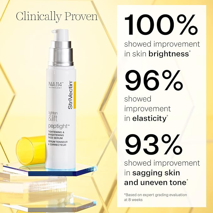 StriVectin Tighten & Lift Peptight Tightening & Brightening Face Serum with Peptides for Even Skin Tone, 1.7 Fl Oz