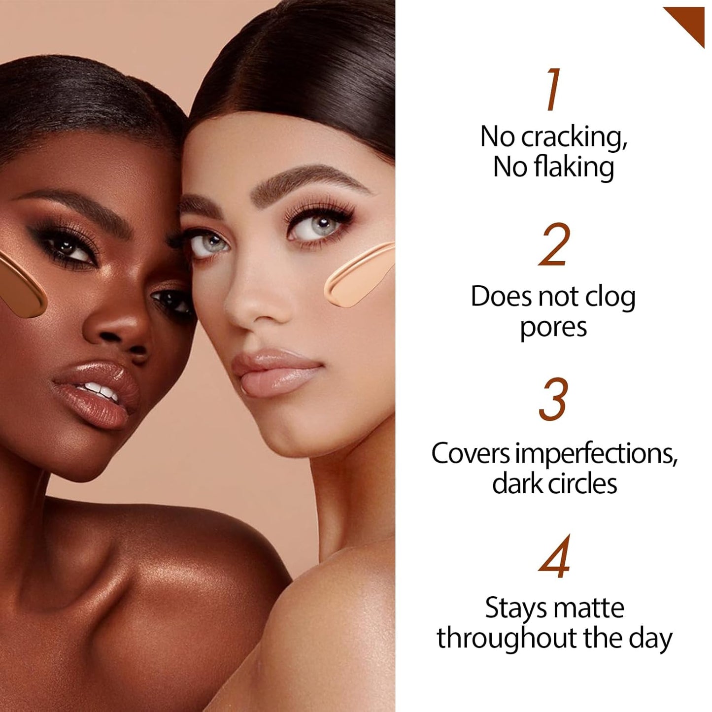 Liquid Concealer Stick Makeup, Hydrating and Lightweight for All Day, Full Coverage 09# COCOA
