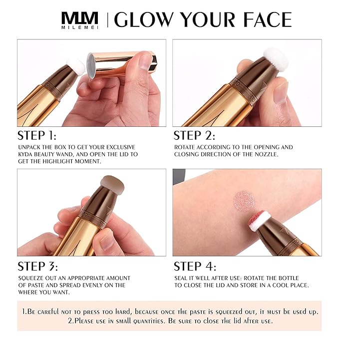 3 Color Contour Beauty Wand, Highlighter ，Face Concealer Contouring with Cushion Applicator Long Lasting & Smooth Matte Finish Liquid Illuminator Makeup Stick .(01 Contour+03 Cherry Red +05 Bronze Gold)