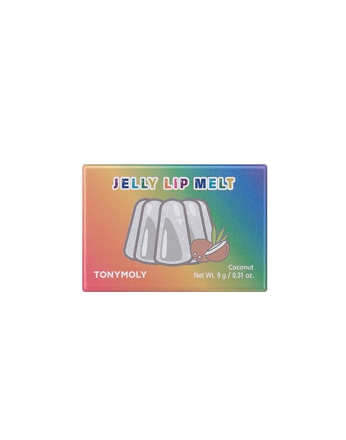 TONYMOLY Jelly Lip Melt, Coconut | Limited Edition Holographic Glitter Lip Treatment and Highlighter