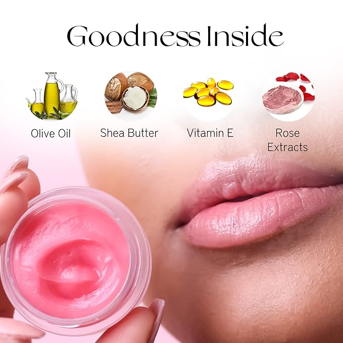 Nourish Mantra - Rose Repair Lip Balm with SPF | Made with Rose Extracts, Olive oil, Shea Butter, Vitamin E and Avocado Oil | For Dry, Chapped and Dark Lips | Best for Both Women and Men | 12g