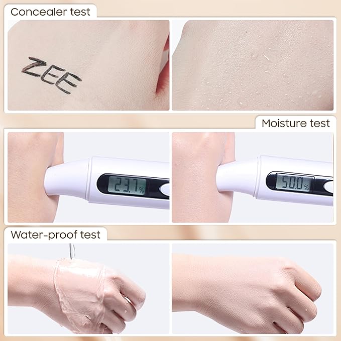 Air Cushion CC Cream Foundation - Mushroom Head BB Creams, Long Lasting Concealing Brightening, Moisturizer Face Cream,Facial Skin Care Makeup For All Skin Types (Nude)