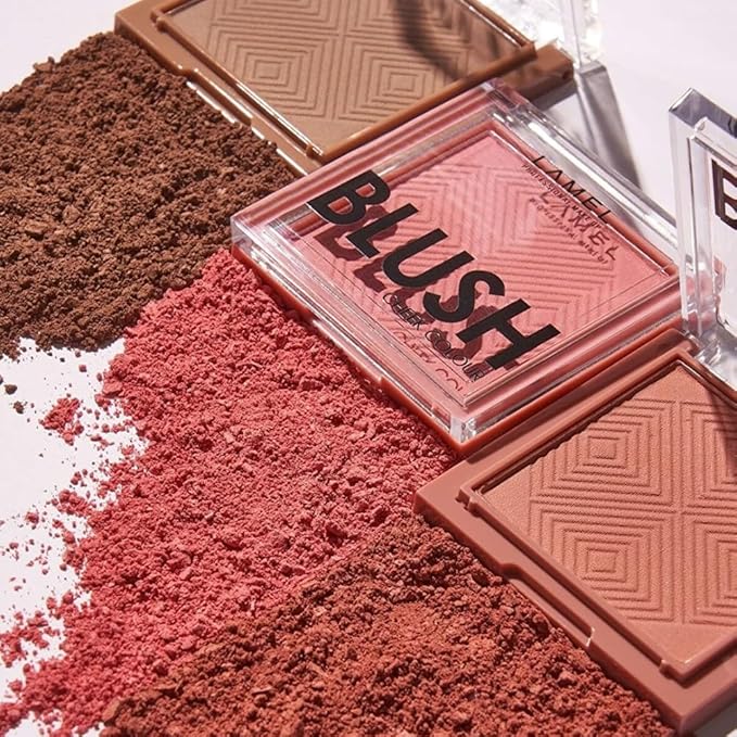 Lamel Blush Cheek Taupe Color Mini - Natural, Lightweight, Smooth, Blendable Powder - Shading & Contouring - 4 Universal Shades Powder Blush - Cruelty Free - № 404 (Taupe) - 3.8g / 0.13