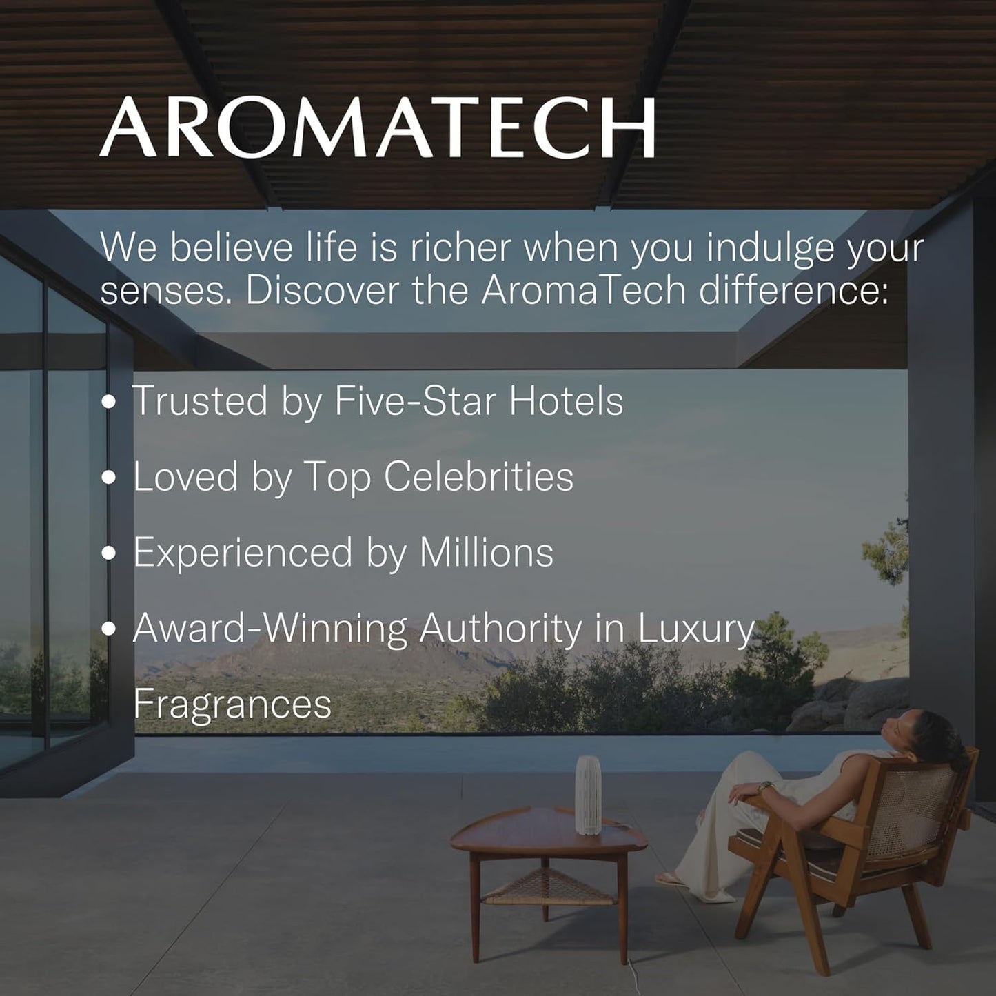 AromaTech Santal Escape Aroma Essential Oil Blend: Luxury Hotel Inspired Aromatherapy with Ocean Air, Sandalwood, Iris for Ultrasonic Diffusers & Nebulizers - 16 fl oz, 500 mL