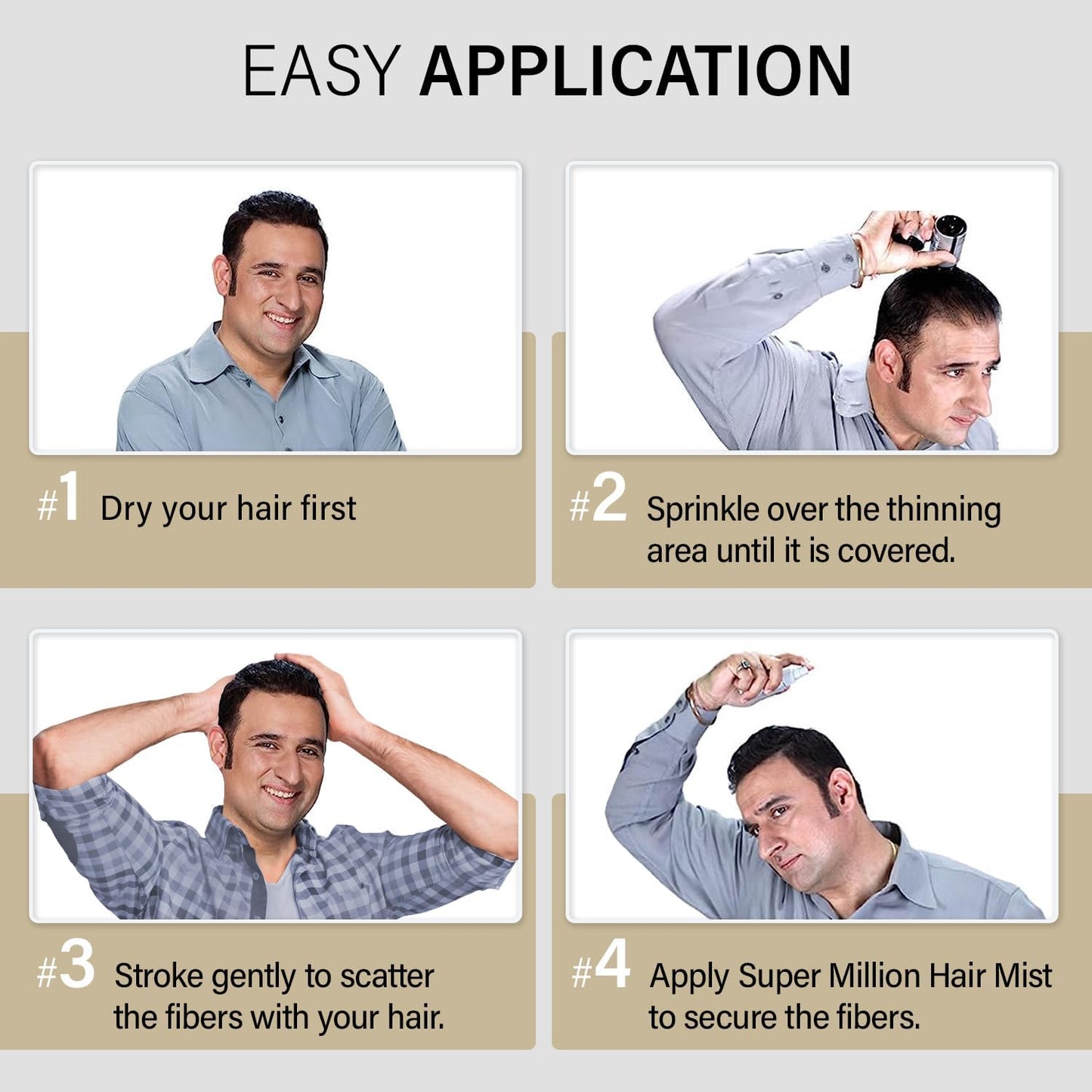 SMH Plant-Based Hair Fibers MADE IN JAPAN – Instantly Conceals Thinning Hair –Long-Lasting, Natural Look – Sweat, Water & Wind Resistant – For Men & Women (10g, Light Brown)