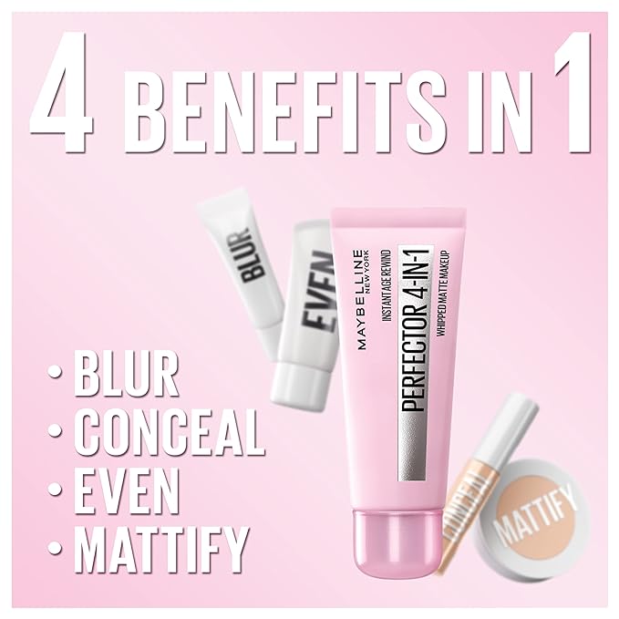 Maybelline Instant Age Rewind Instant Perfector 4-In-1 Matte Makeup, 04 Medium/Deep, 1 Count