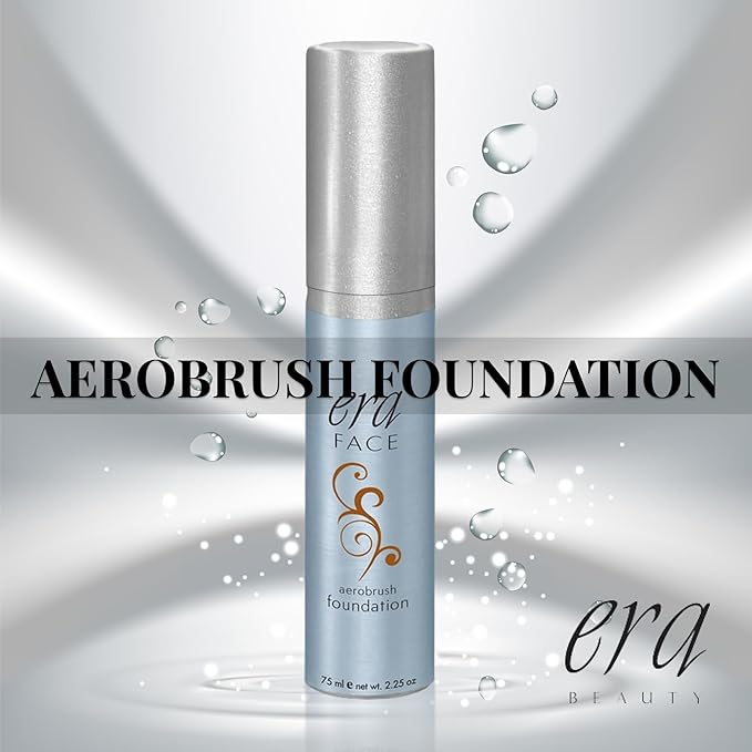 ERA Face spray makeup (R9 Chestnut - 2.25 oz) - airbrush foundation, everyday, buildable, professional spray on cosmetics by Era Beauty