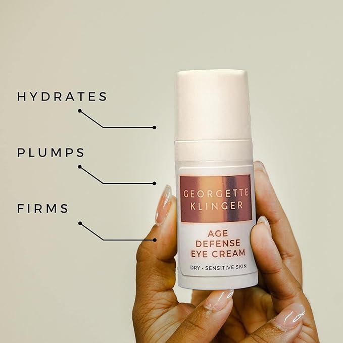 Georgette Klinger Age Defense Eye Cream – Rich Eye Balm: Lifts and Firms for Youthful Appearance, With 5 Botanical Oils to Hydrate while Diminishing Fine Lines and Wrinkles – 1/2 oz