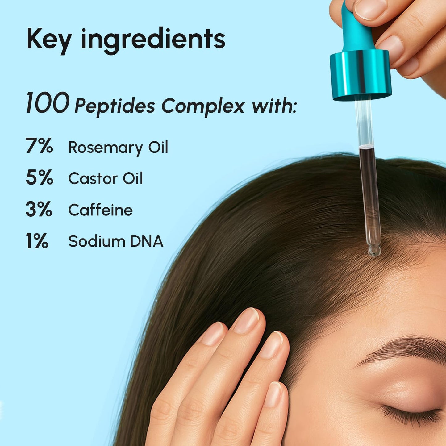 MAREE Hair Growth Serum - Caffeine Peptides Castor Rosemary Oil for Hair Growth - Products for Women & Men - Hair Oils for Hair Growth - Hair Regrowth Tonic - Scalp Serum - Suero Para El Cabello