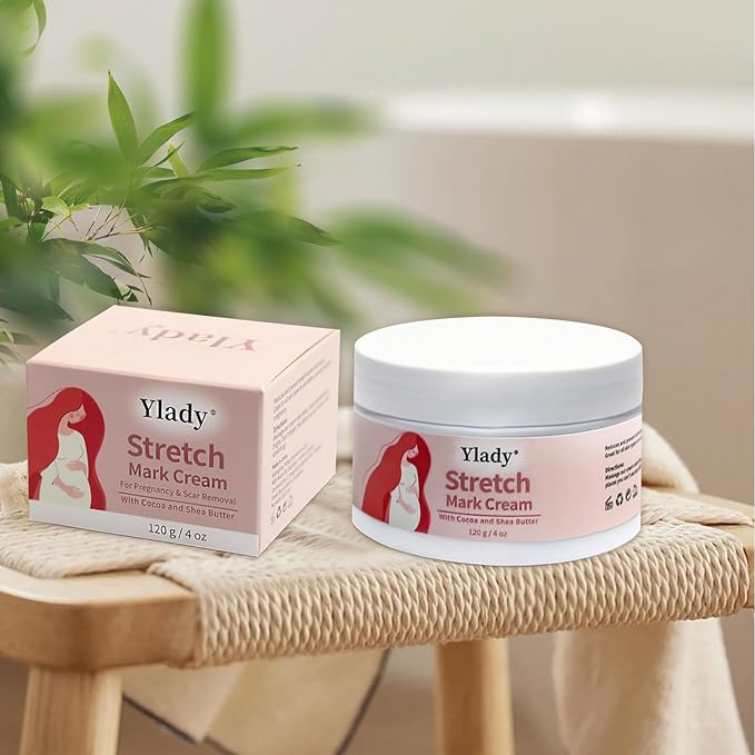 Stretch Mark Cream 120g/4 oz Stretch Marks Lotion Pregnancy Creams, Belly Butter Pregnant Women Stretch Mark Removal Treatment, Maternity Skin Care Moisturizer Scar Wrinkle Prevention