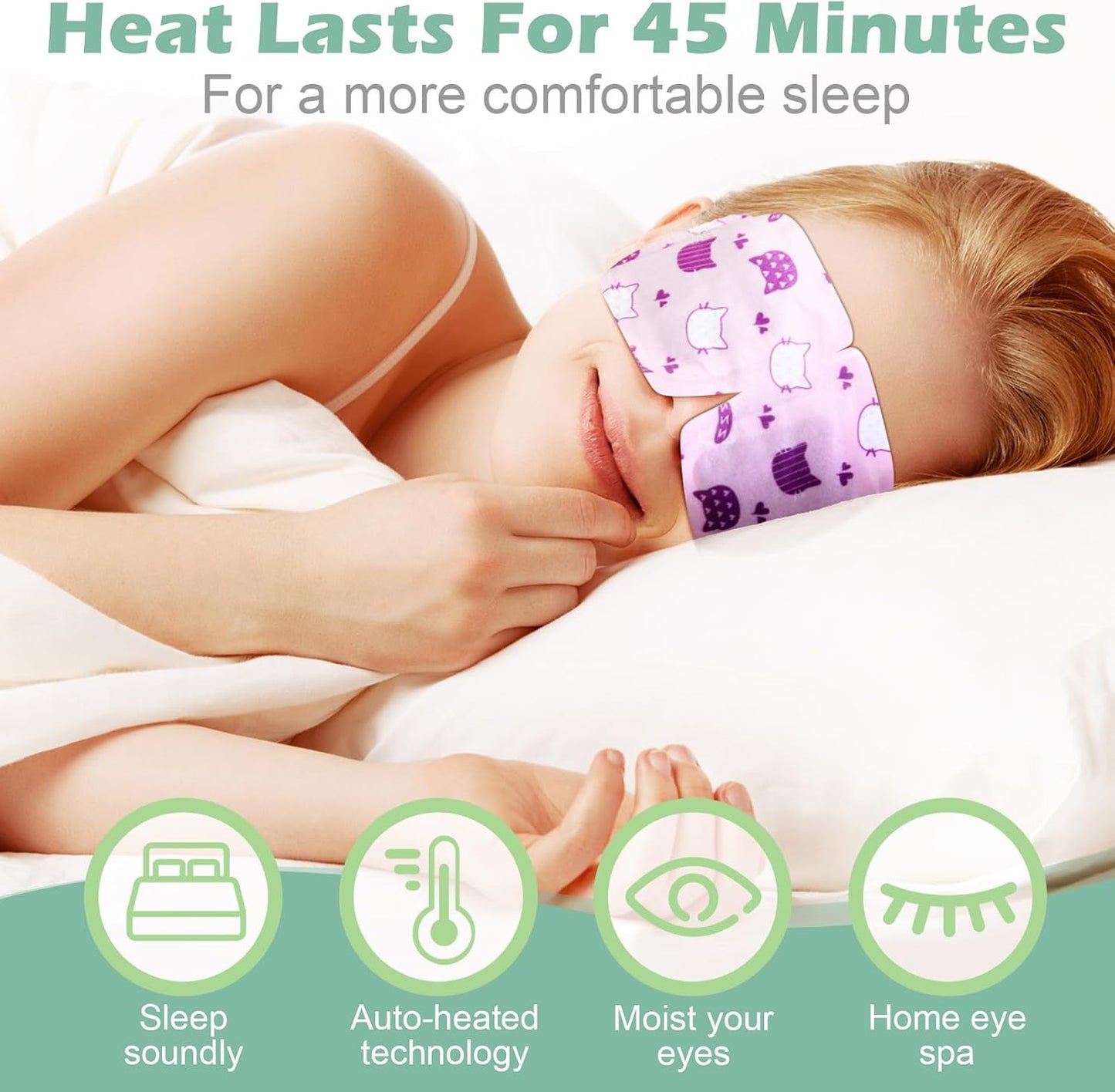 96 Pack Steam Eye Mask Disposable Heated Eye Mask for Dry Eyes Self Heating Eye Mask Warm Eye Compress Lavender Unscented Rose for Eye Fatigue Relief Women Men Travel Sleep Spa Gift