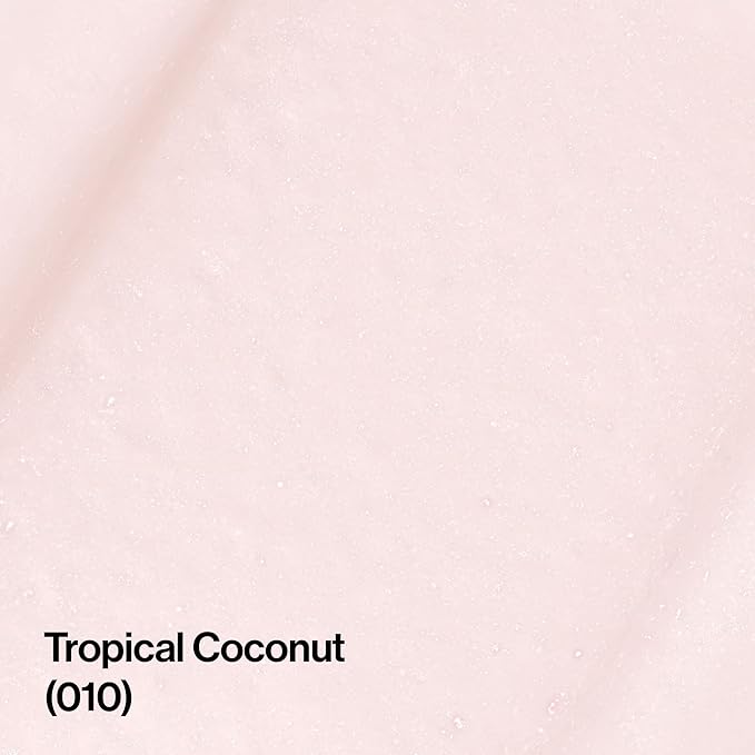 Revlon Lip Balm, Kiss Tinted Lip Balm, Face Makeup with Lasting Hydration, SPF 20, Infused with Natural Fruit Oils, 010 Tropical Coconut, 0.09 Oz (Pack of 2)