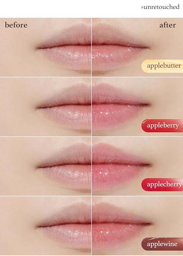 NOONI Applewine Korean Lip Tinting Butter | Natural Lip Balm with Wine Extract, Smoothing & Red Lip Mask, Exfoliator Balm for Dry Lips, Lip Treatment with Shea Butter and Vitamins, Vegan, 42 oz.