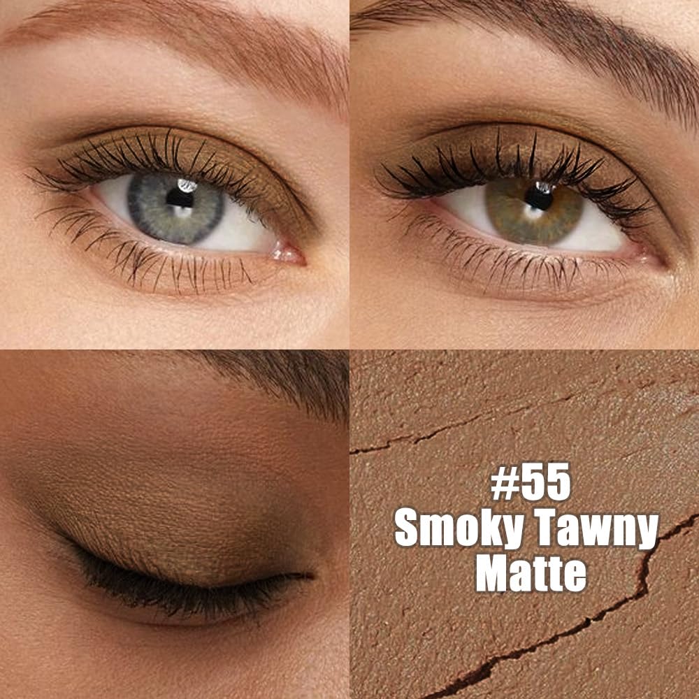 evpct Nude Brown Matte Cream Eye Shadow Sticks Brightener Pencils for Women, Nude Brown Silky Eyeshadow Applicator Stick Pen Waterproof, Blendable Crease-Proof Stick Eyeshadow Matte Eye Makeup 55