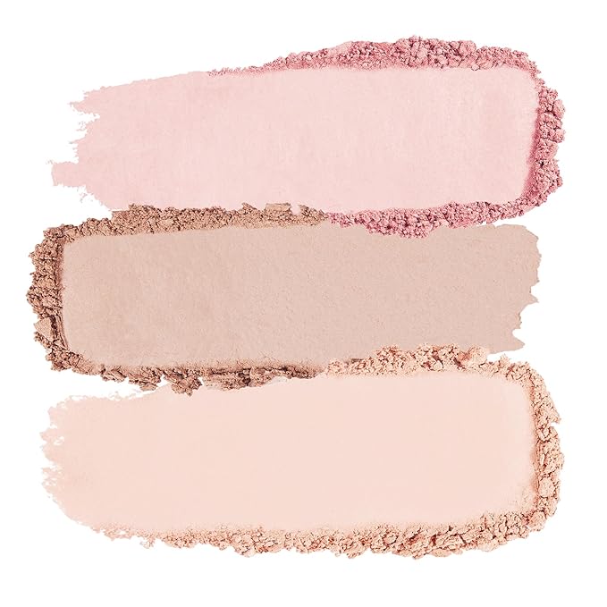 3 Colors Blush Palette For Cheek Makeup, Matte Blush Powder Blendable Face Blush,12H Longlasting, Lightweight, Smooth Pink Blush, Wonderland Pink, 0.37Oz