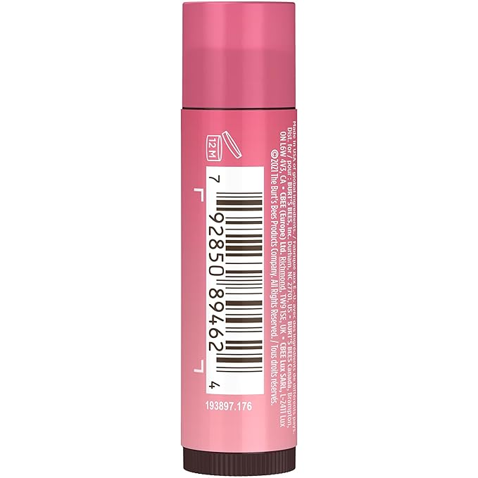Burt's Bees Lip Tint Balm with Long Lasting 2 in 1 Duo Tinted Balm Formula, Color Infused with Deeply Hydrating Shea Butter for a Natural Looking Buildable Finish, Soft Hibiscus (2-Pack)