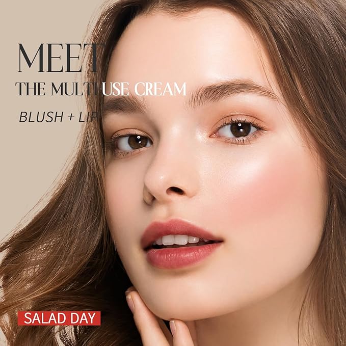 Blush Stick, Cream Blush for Cheeks and Lip Tint, Dewy Finish, Buildable & Blendable Color, Lightweight & Long-Lasting Formula | Coral,0.53fl.Oz