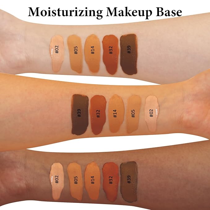 Liquid Foundation Makeup, Improves Uneven Skin Tone, Lightweight and Flawless Coverage for Hours 2# LIGHT