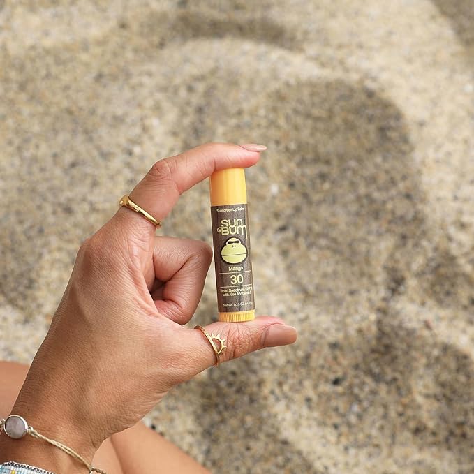 Sun Bum SPF 30 Sunscreen Lip Balm | Vegan and Cruelty Free Broad Spectrum UVA/UVB Lip Care with Aloe and Vitamin E for Moisturized Lips | Mango Flavor |.15 oz