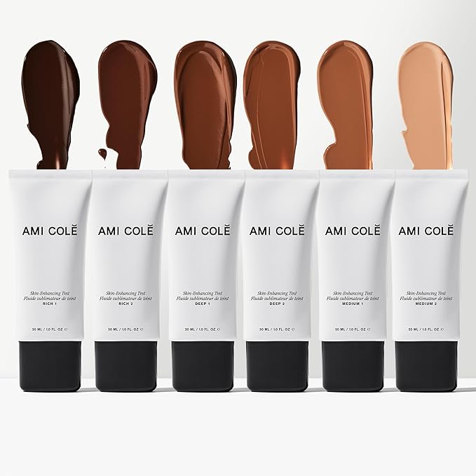 AMI COLÉ Skin-Enhancing Tinted Moisturizer (Rich 2), tinted moisturizer for face, bb cream, skin tint, face makeup
