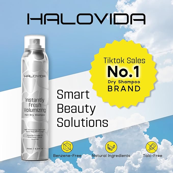 Dry Shampoo for Women, Dry Scalp Shampoo Spray for Dark Hair Leaves No White Residue, Absorb Oils, Volumizing & Refresh Hair for 72 Hours, 5.07 Fl Oz((Pack of 2)