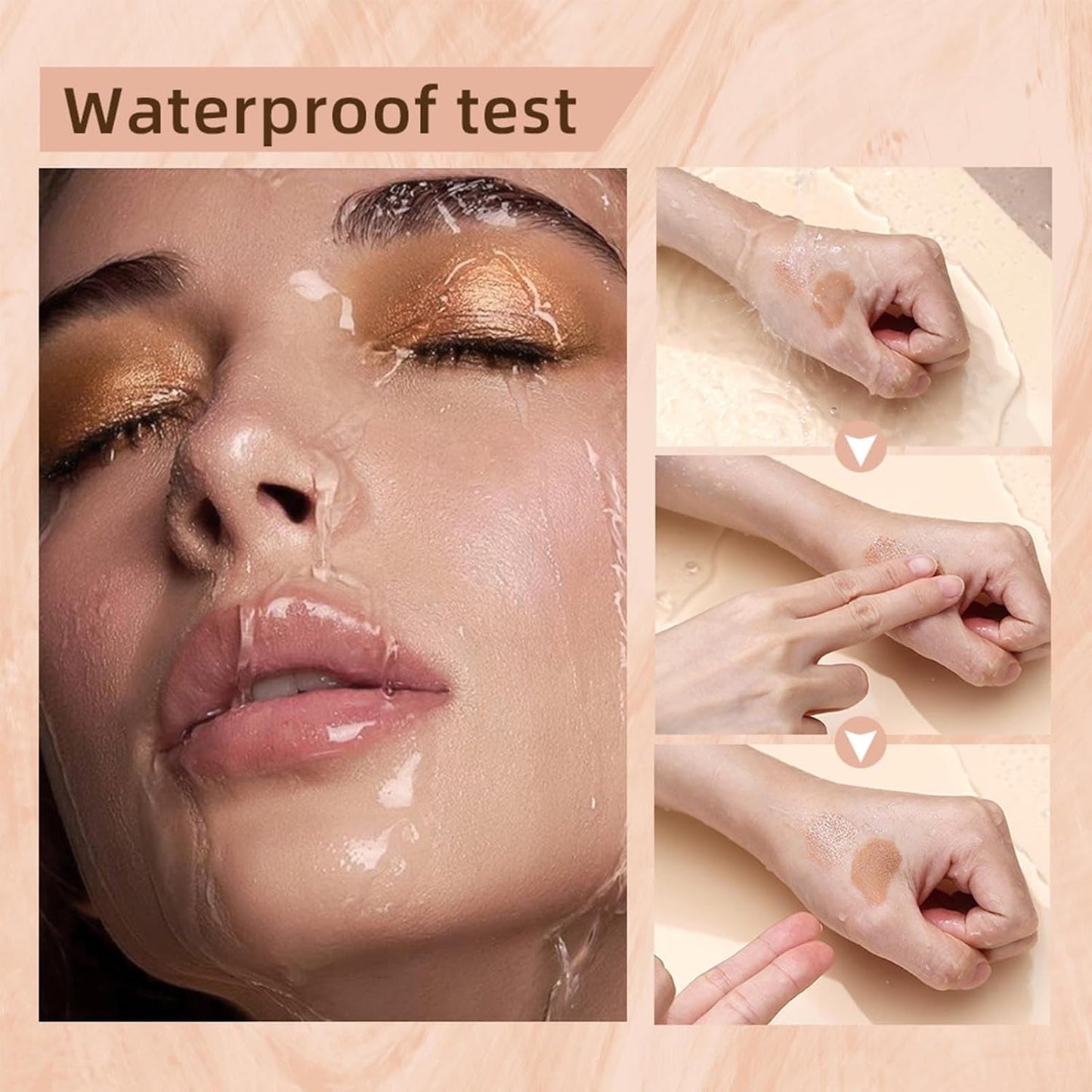 Liquid Eyeshadow Pencil, Earth Yellow Brown, 6-Color, Waterproof, Dual-End, Portable, Cruelty-Free