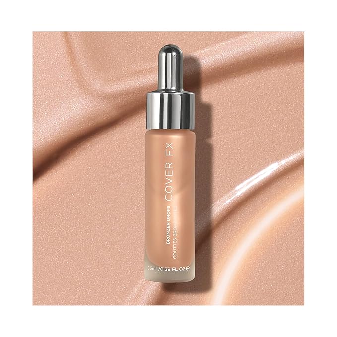 COVER FX Custom Bronzer Drops - Sunkissed: Neutral Bronze - 1 Fl Oz - Radiant Glow Liquid Bronzer - Customizable Color