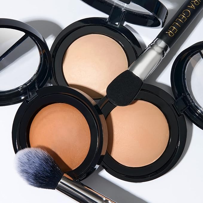 LAURA GELLER NEW YORK Baked Blurring + Setting Powder, Translucent Makeup Setting Powder For Soft-Focus Finish, Minimize Fine Lines and Pores, Porcelain/Fair