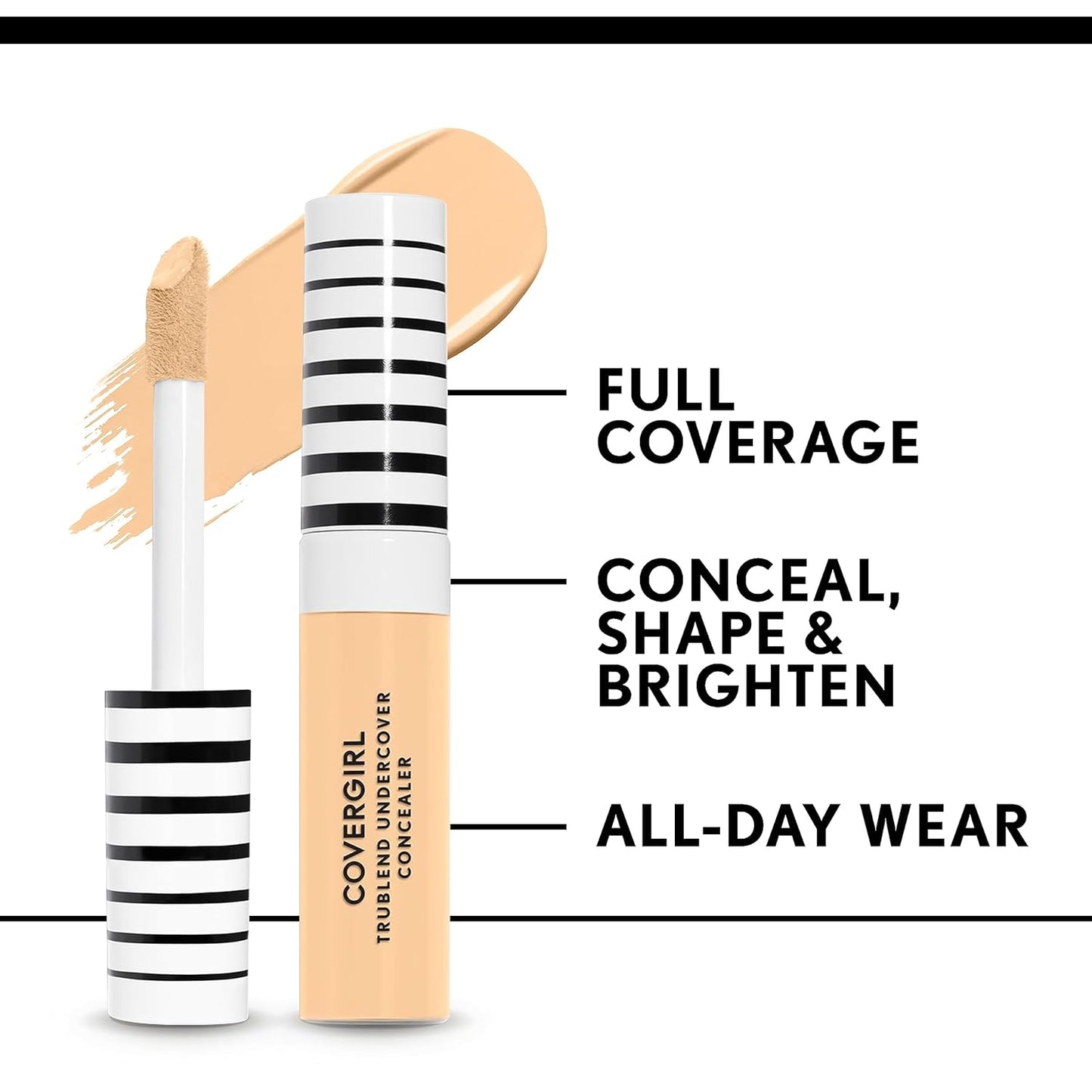 COVERGIRL TruBlend Undercover Concealer, Golden Natural, 0.33 Fl Oz, pack of 1