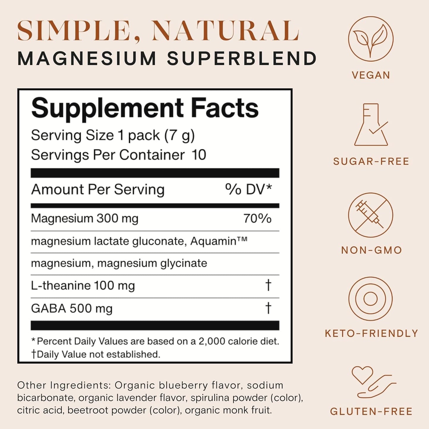 Mellö Magnesium Supplement Superblend Powder - Magnesium Glycinate with L-Theanine, GABA, and Trace Minerals - Supports Sleep, Relaxation, and Balanced Energy - Unflavored, 10-Pack, Singles