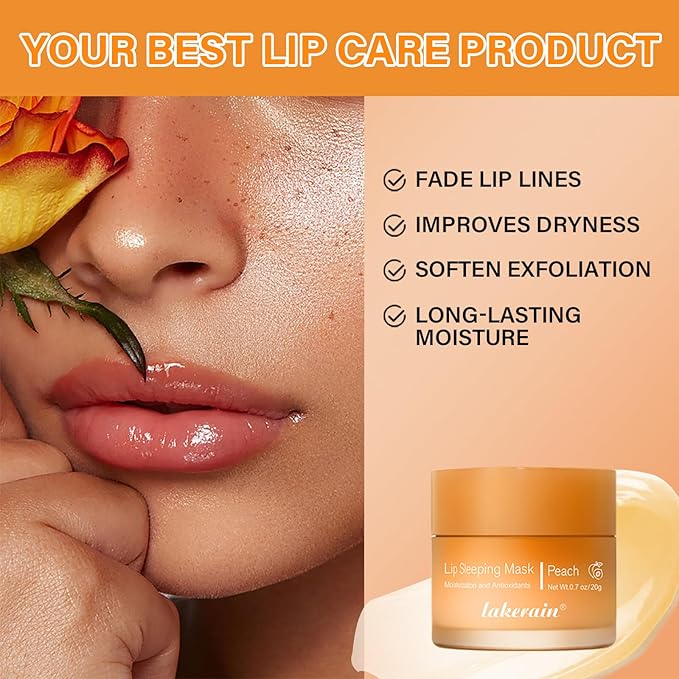 Hydrating Lip Sleeping Mask - Day and Night Repair Lip Balm for Chapped Dry Lips - Reduce Lip Lines, Enhance Lip Color, Hydrate & Plump Lips Care Lip Mask (Berry)