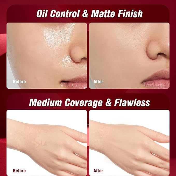 FV Waterproof Foundation with Medium Coverage, Oil-free & Long Lasting, Lightweight, Matte Foundation for Oily/Normal Skin, Sweat-resistant Liquid Makeup Foundation for Face, 30g, Classic Ivory