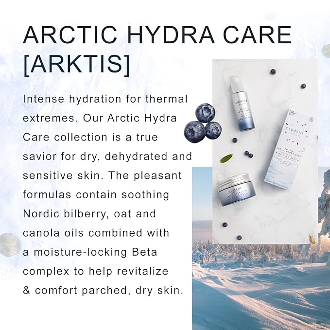 Lumene Arctic Hydra Care Moisture Relief Rich Eye Cream - Anti Wrinkle Eye Cream for Crow's Feet, Fine Lines and Wrinkles - Vegan, Fragrance Free Hydrating Eye Cream with Ceramides (15ml)