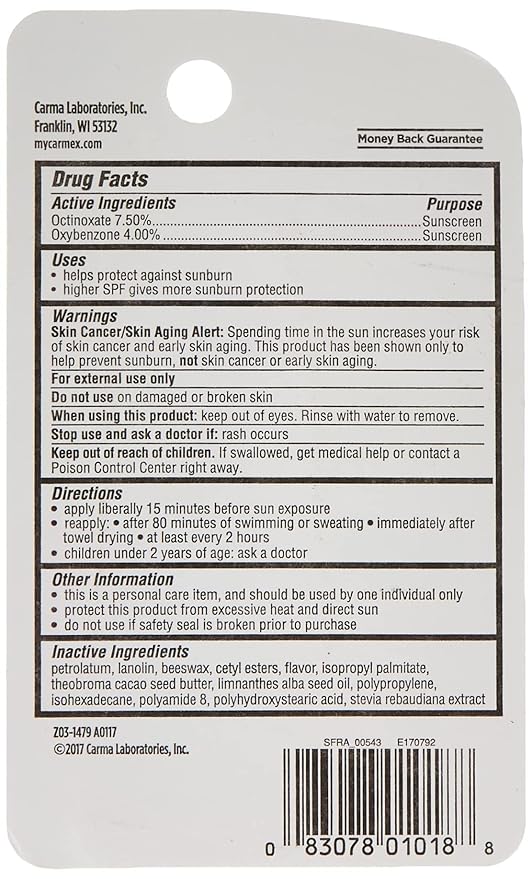 Carmex Daily Care Lip Balm Strawberry SPF 15 0.35 oz (Tube in Blister Pack)