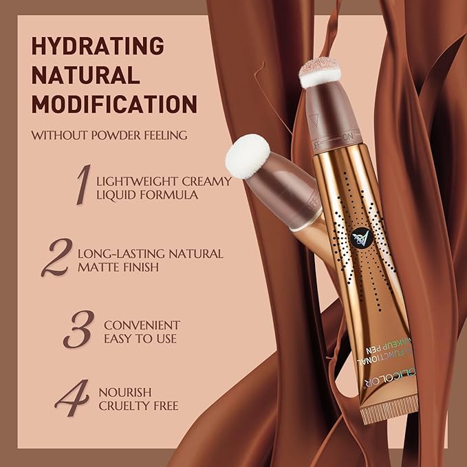 3PCS,Contour Stick bronzer,Liquid Blush,Highlighter,Long Lasting Smooth Lightweight Beauty Wand Set,Vegan & Cruelty-Free (01+02+05, 1.27fl oz)