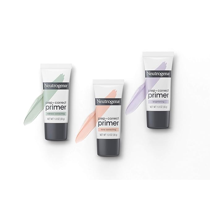 Neutrogena Prep + Correct Primer for Brightening Skin, Illuminating Makeup Primer with Seaweed Extract to Help Brighten Skin & Minimize Pores, 1.0 oz (Pack of 2)
