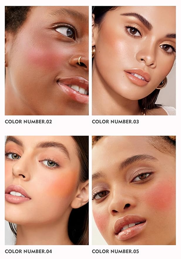 MAEPEOR Cream Blush 9 Color Smooth High-Pigmented Buildable Face Blush Long-Lasting Natural Look Face Blush for Cheeks (Color 04)